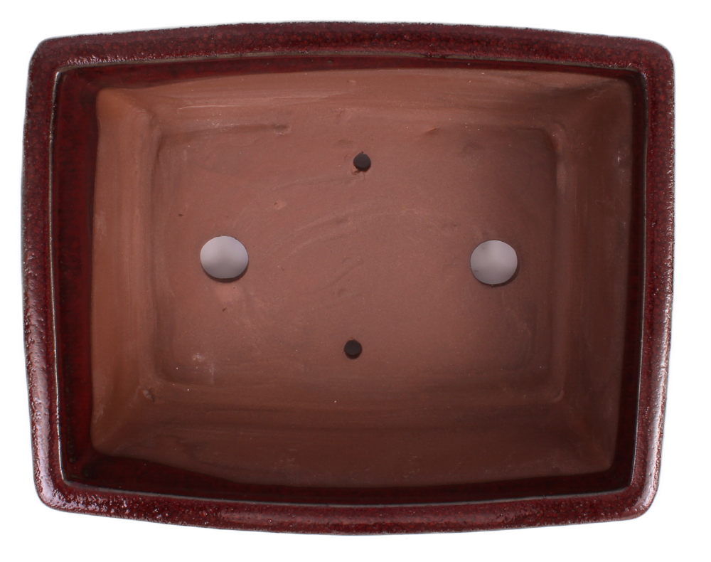 Preview: Bonsai - Schale eckig 25.5 x 20 x 10 cm bordeaux 30135