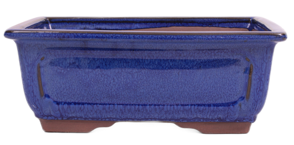 Bonsai - Schale eckig 25.5 x 20 x 10 cm blau 30137