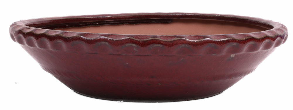 Bonsai - Schale rund 30 Ø x 7.5 cm bordeaux  30157