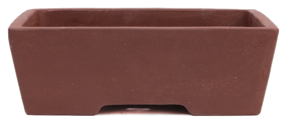 Bonsai - Schale eckig 25 x 18.5 x 8.5 cm unglasiert braun  30162