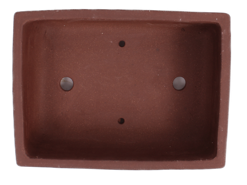 Preview: Bonsai - Schale eckig 25 x 18.5 x 8.5 cm unglasiert braun  30162