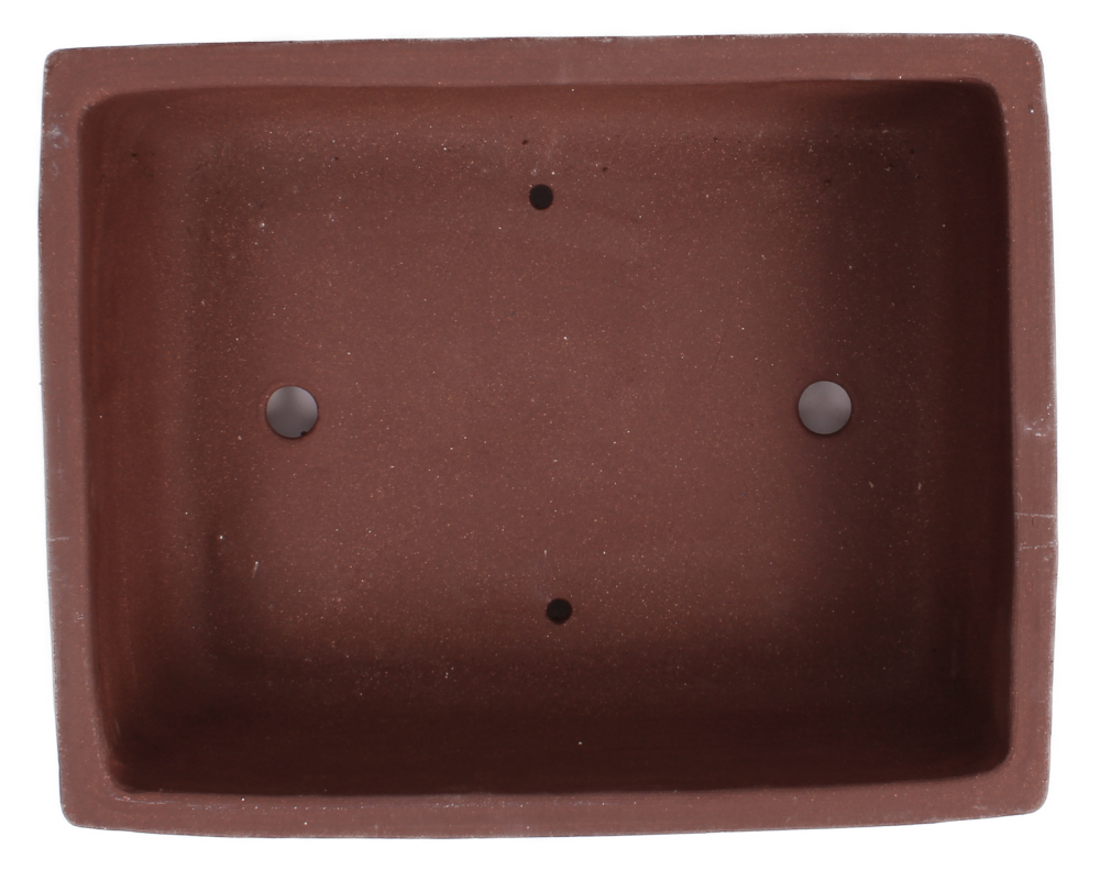 Preview: Bonsai - Schale eckig 29 x 23 x 10 cm unglasiert braun  22163