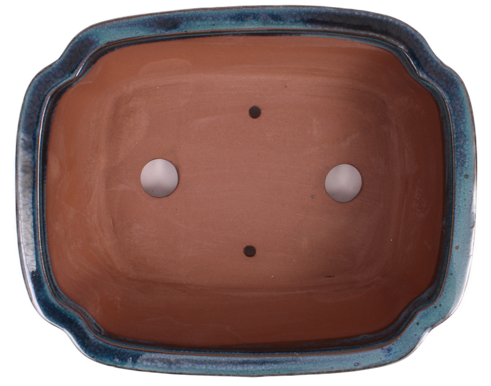 Preview: Bonsai - Schale eckig 26.5 x 21 x 9.5 cm grünblau 30164