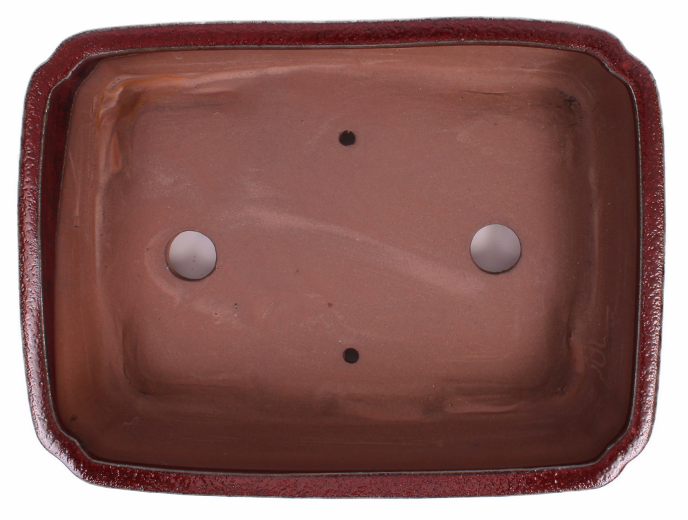 Preview: Bonsai - Schale eckig 27 x 20.5 x 7 cm bordeaux 30171