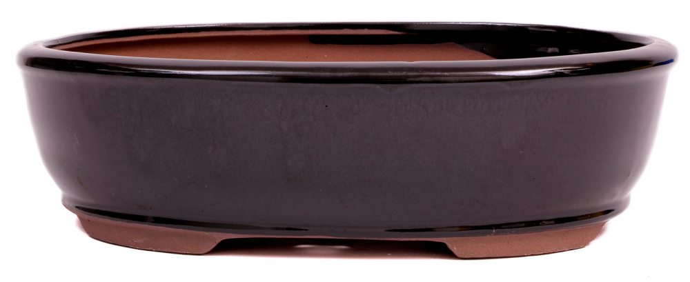 Bonsai - Schale oval 26.5 x 20 x 7.5 cm schwarz  301798