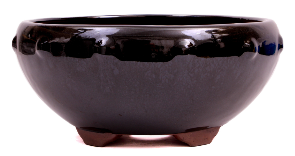 Bonsai - Schale rund 26.5 Ø x 12.5 cm schwarz 30181