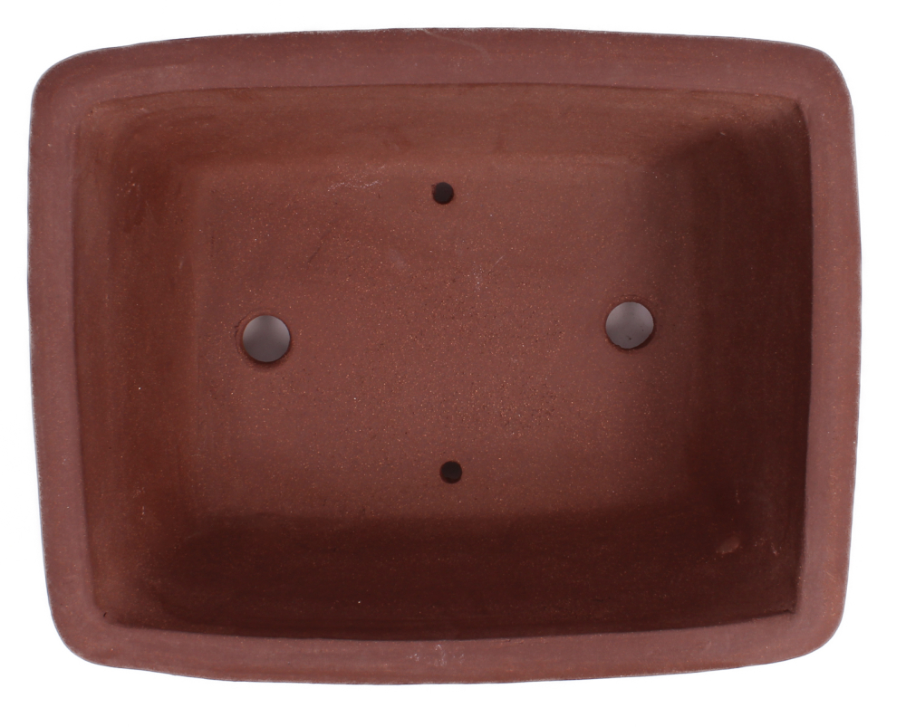 Bonsai - Schale eckig  27 x 21.5 x 9 cm unglasiert braun 30184