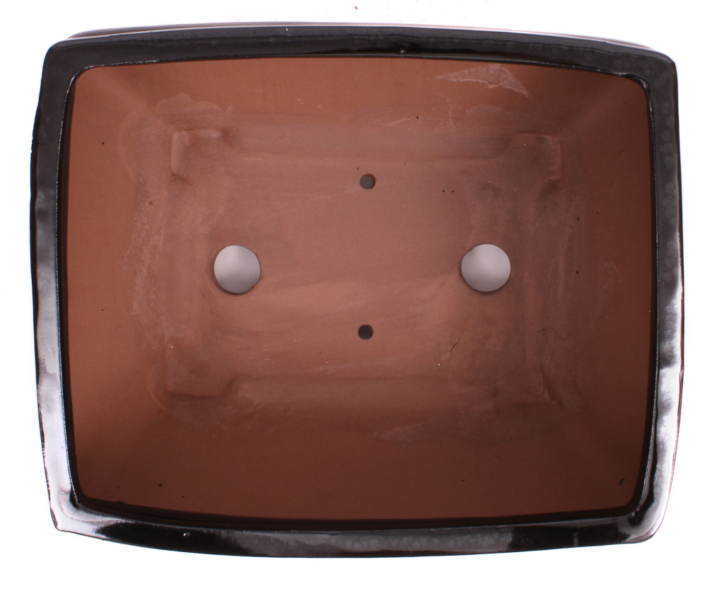 Preview: Bonsai - Schale eckig 26 x 21 x 12 cm schwarz 30188