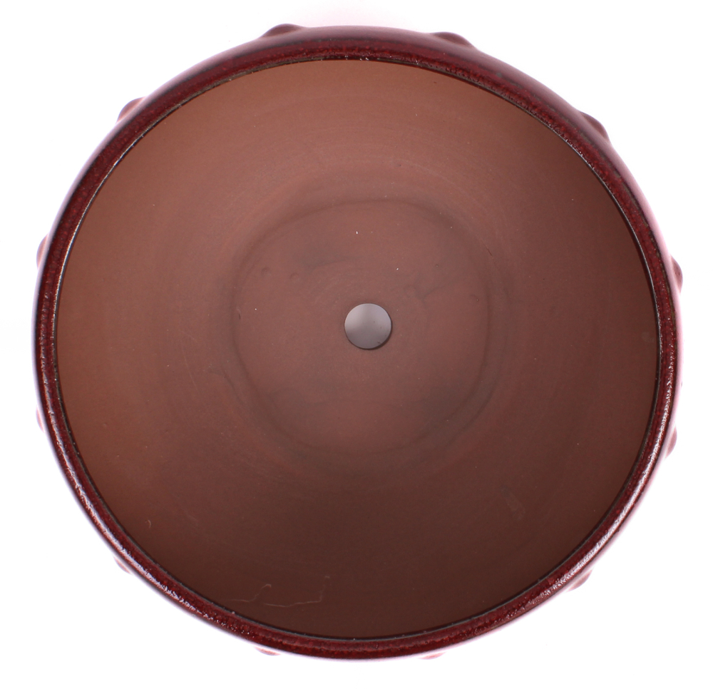 Preview: Bonsai - Schale rund 26.5 Ø x 12.5 cm bordeaux  30189