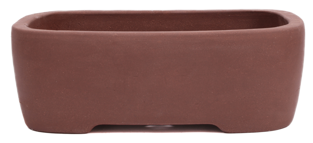 Bonsai - Schale eckig 27 x 21 x 9.5 cm unglasiert braun  30190