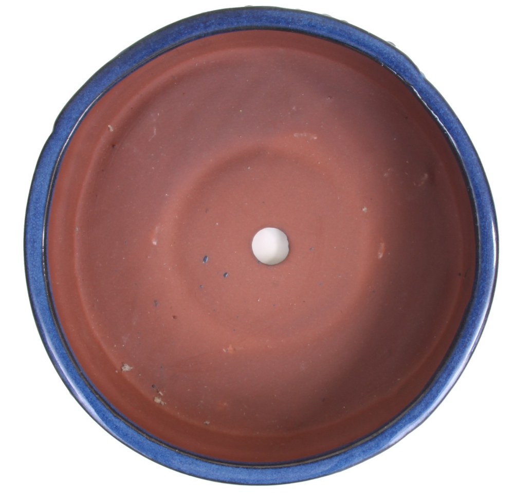 Preview: Bonsai - Schale rund 22,5 Ø x 6,5 cm, blau, Trommelschale 30856