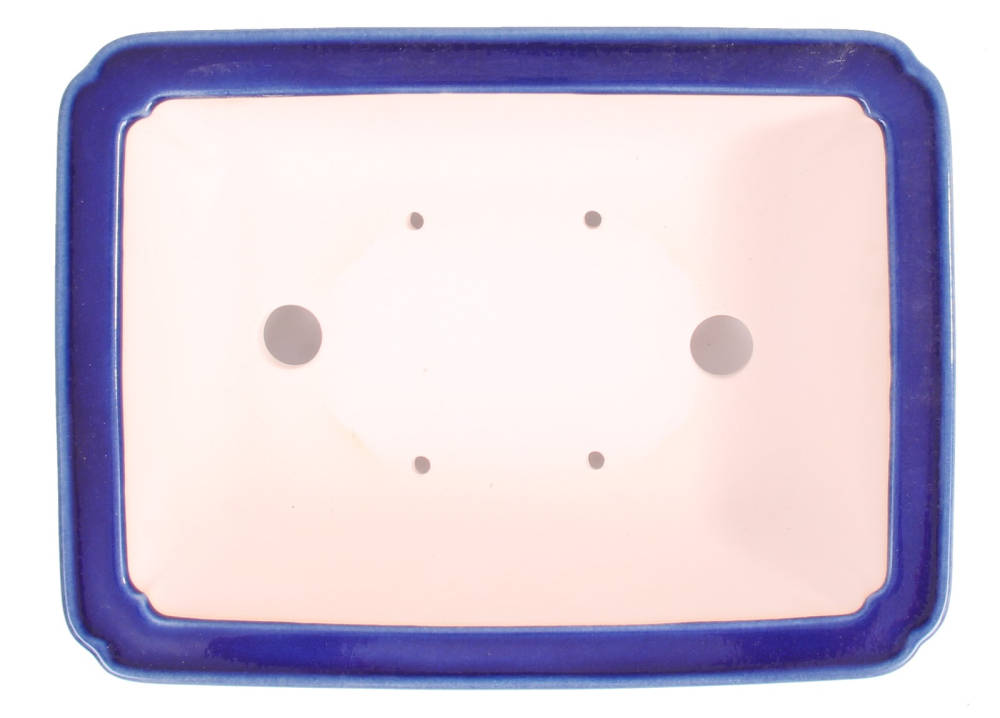 Preview: Bonsai - Schale eckig 26,5 x 19,5 x 9 cm blau   30878