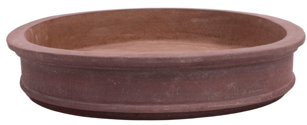 Preview: Bonsai-Schale Axel Brockmann oval braun unglasiert 38,2 × 28,2 × 5,6 cm gebraucht 40000