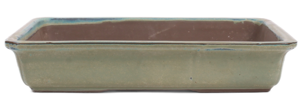 Bonsai - Schale  eckig 33 x 23 x 6,2 cm grün  40007