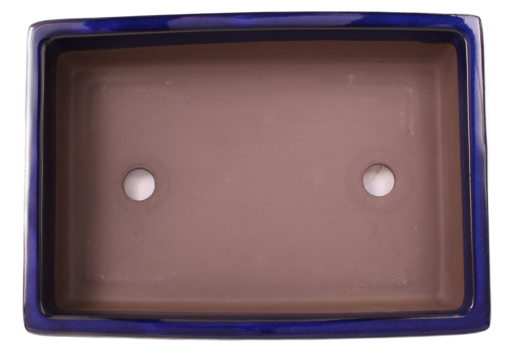 Preview: Bonsai - Schale  eckig 30.5 x 22 x 6 cm frostfest blau aus Japan 40011