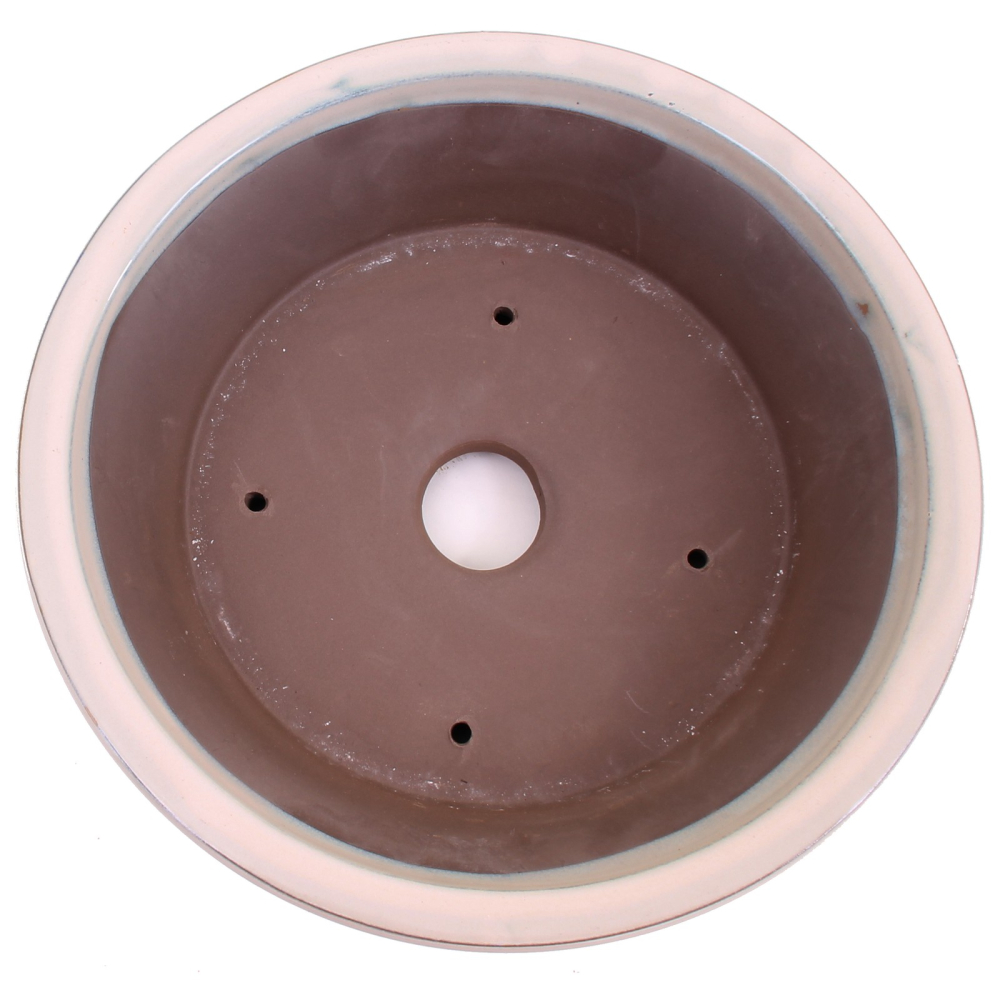 Preview: Bonsai - Schale rund 32 Ø x 9 cm cremefarben  frostfest aus Japan 40023