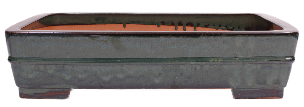 Preview: Bonsai - Schale eckig 44.5 x 35 x 10.5 cm moosgrün frostfest 40075