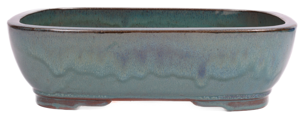 Bonsai - Schale  eckig 37 x 29 x 10.5 cm blaugrün 40079 2. Wahl