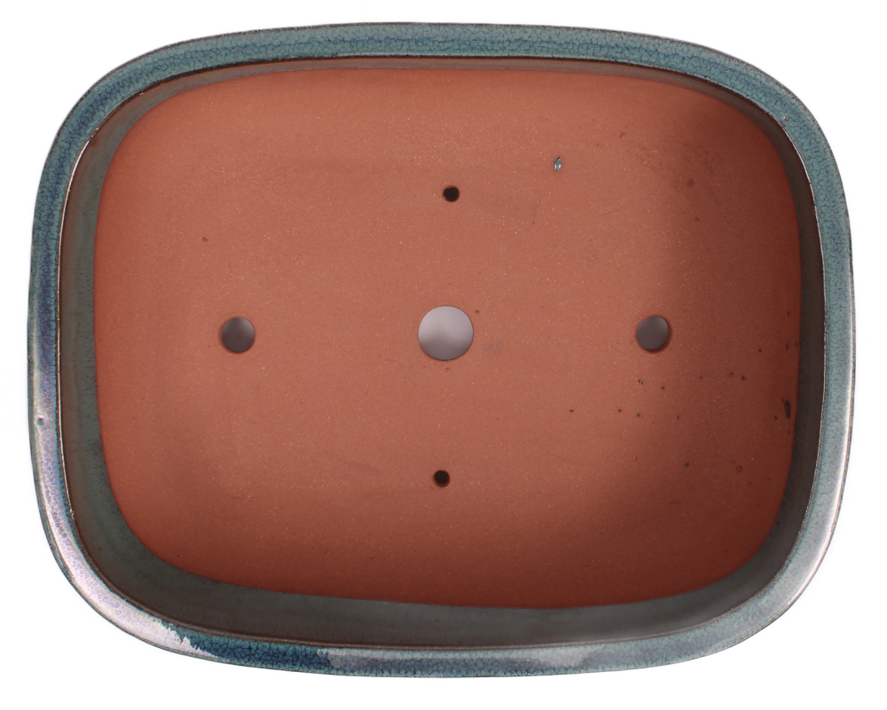 Preview: Bonsai - Schale  eckig 37 x 29 x 10.5 cm blaugrün 40079