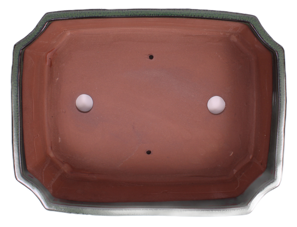 Preview: Bonsai - Schale eckig 32.5 x 23 x 9 cm grün  40141