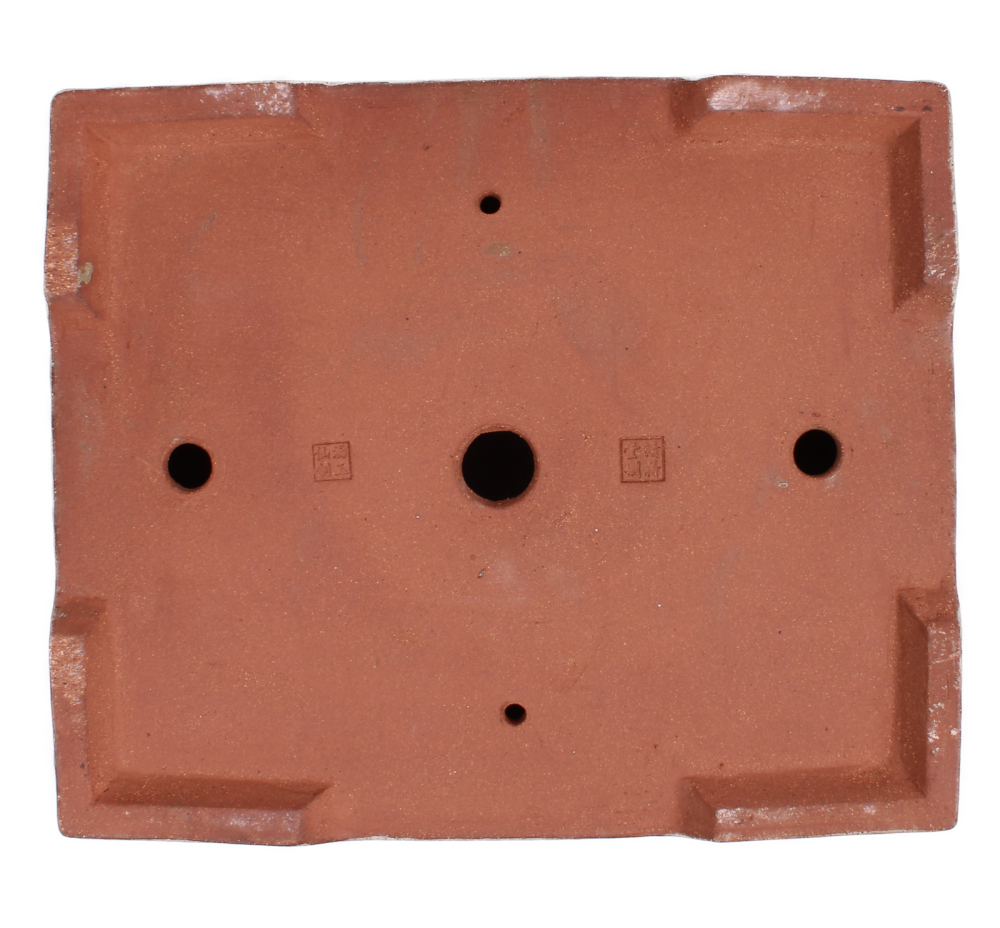 Preview: Bonsai - Schale  eckig  35 x 29 x 9.5 cm matt grün frostfest 40144