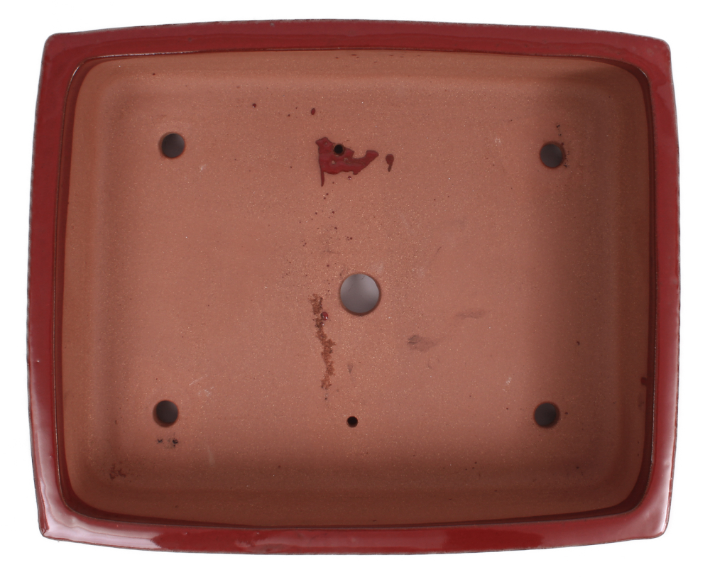 Preview: Bonsai - Schale  eckig 42.5 x 35 x 11 cm braunrot frostfest 40146A 2.Wahl