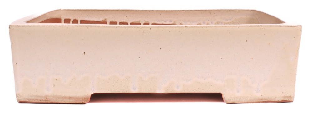 Bonsai - Schale  eckig 42.5 x 35 x 11 cm cremefarben frostfest 40152