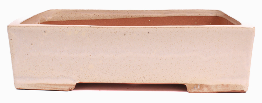 Preview: Bonsai - Schale  eckig 42.5 x 35 x 11 cm cremefarben frostfest 40152