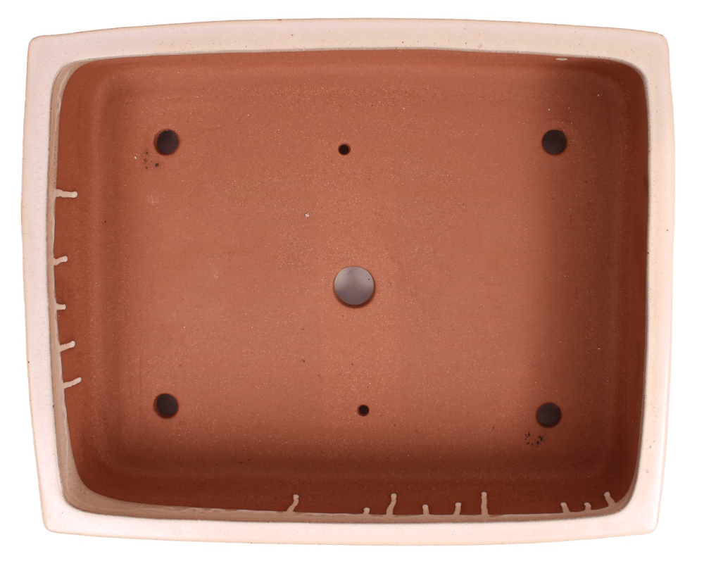 Preview: Bonsai - Schale  eckig 42.5 x 35 x 11 cm cremefarben frostfest 40152