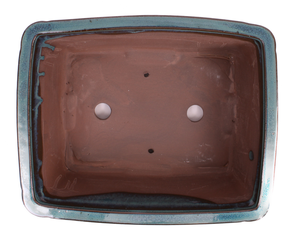 Preview: Bonsai - Schale  eckig  31 x 24.5 x 10.5 cm blaugrün  40160