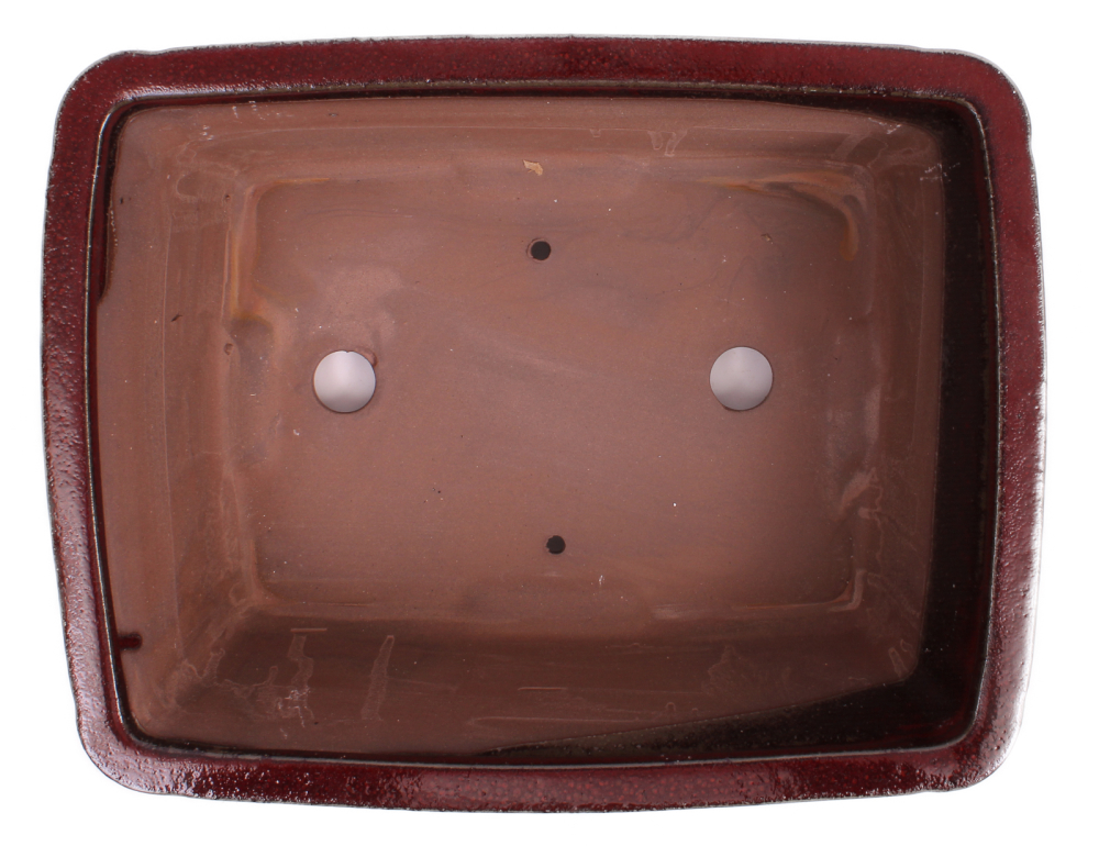 Preview: Bonsai - Schale  eckig  31 x 24.5 x 10.5 cm bordeaux  40161
