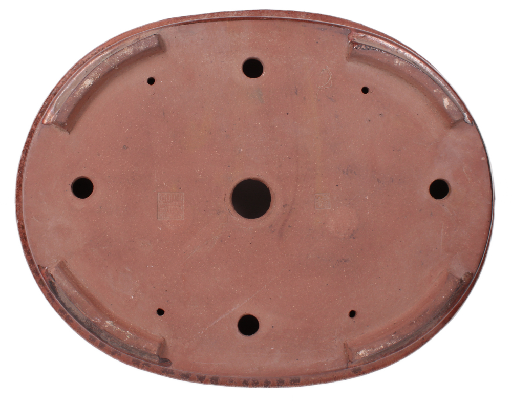 Preview: Bonsai - Schale oval 48 x 38.5 x 8 cm kupfer  frostfest 40242