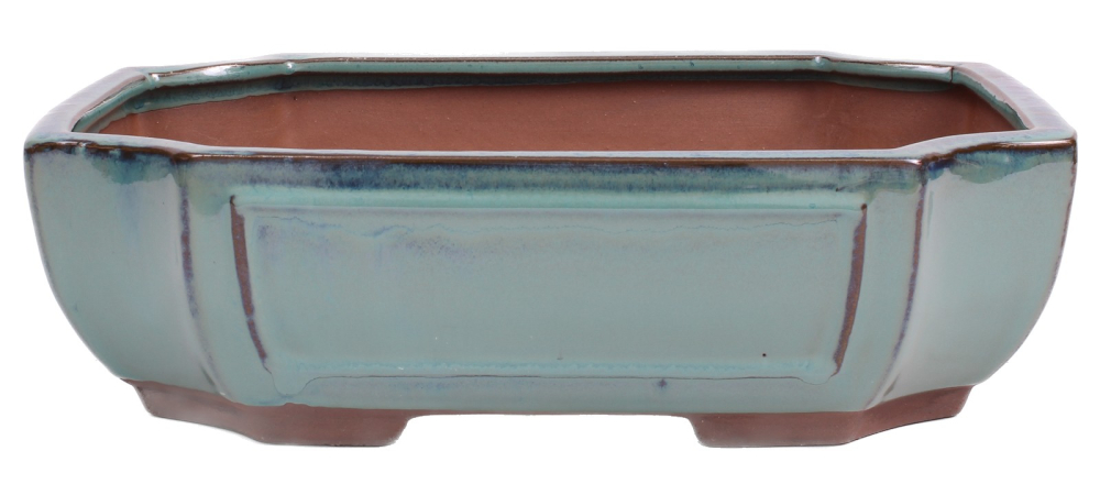 Bonsai - Schale eckig 32 x 24 x 9.5 cm grün 40179