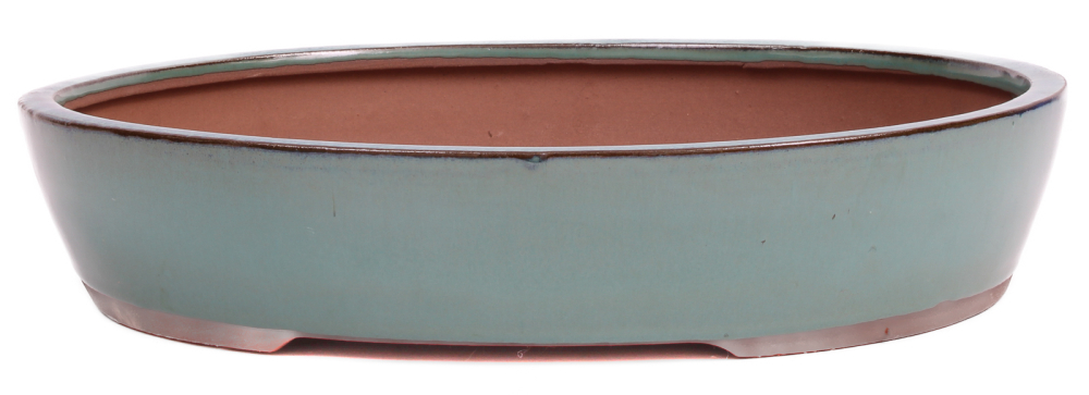 Bonsai - Schale oval 32 x 27.5 x 6.5 cm grün 40187