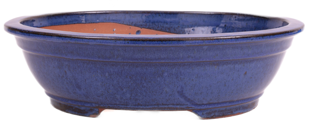 Bonsai - Schale oval 37 x 31.5 x 11 cm blau 40192