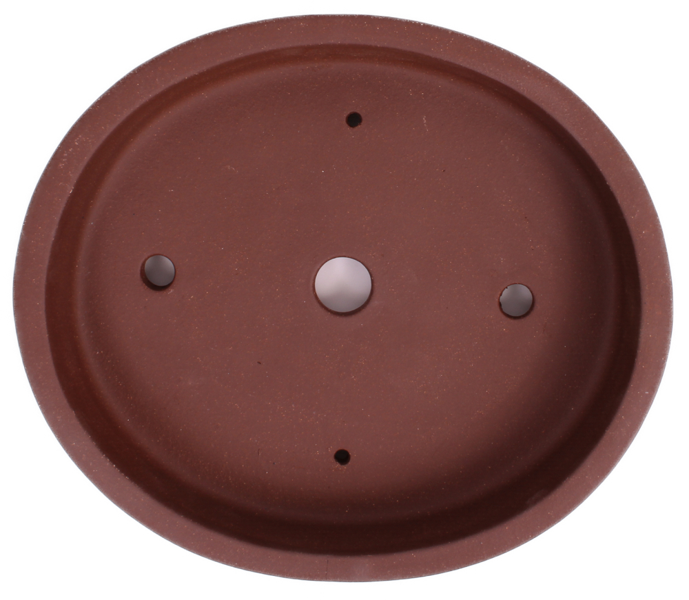 Preview: Bonsai - Schale  eckig  32 x 28 x 6.5 cm braun unglasiert 40197