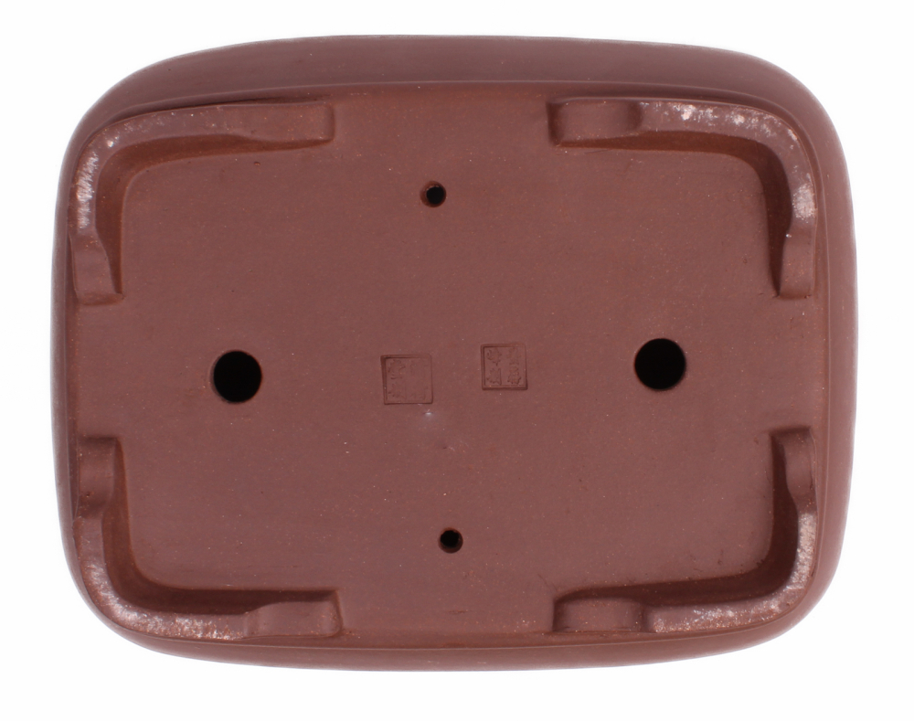 Preview: Bonsai - Schale  eckig  31 x 24.5 x 10 cm unglasiert braun frostfest aus Yixing