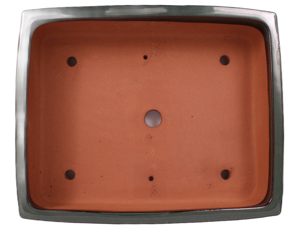 Preview: Bonsai - Schale  eckig 42.5 x 35 x 11 cm moosgrün frostfest 40218