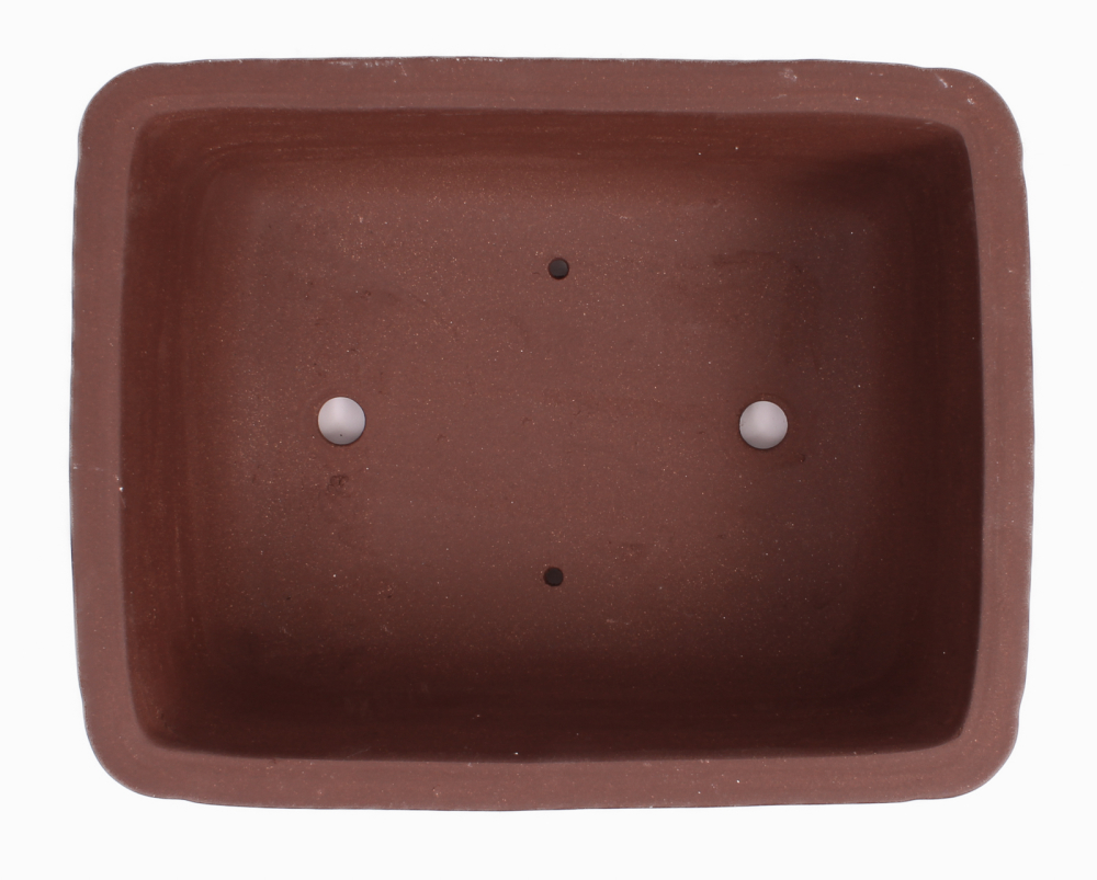 Preview: Bonsai - Schale eckig 32 x 24.5 x 11 cm unglasiert braun 40223