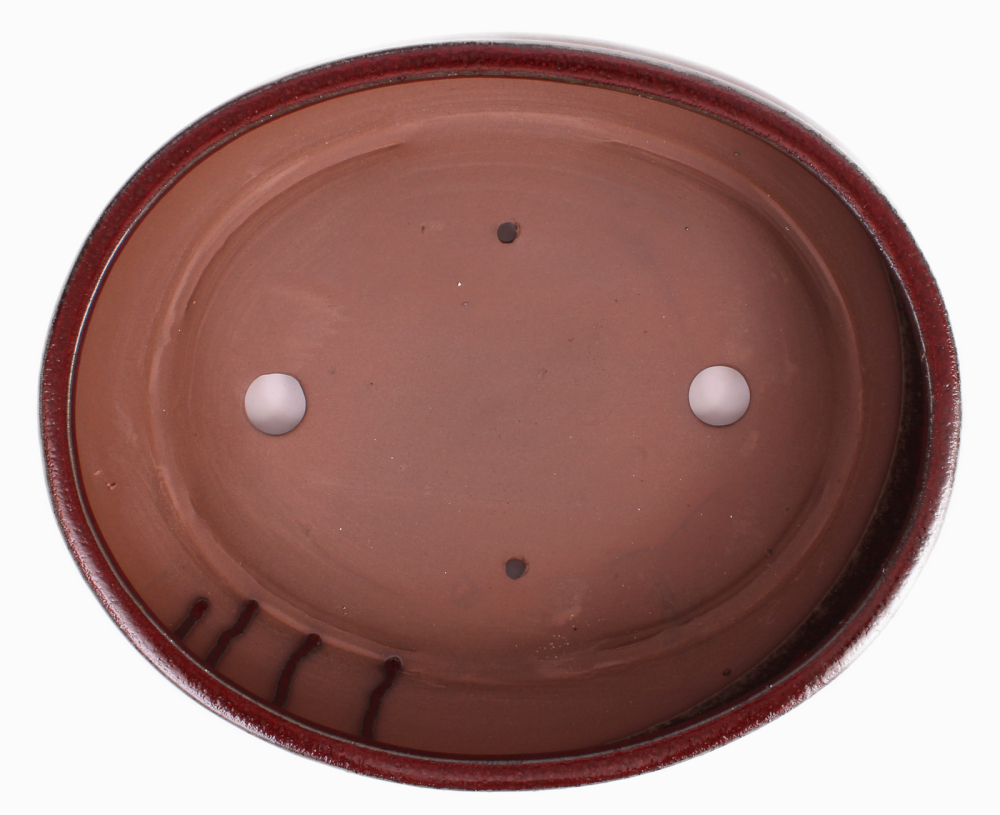 Preview: Bonsai - Schale oval 31 x 26.5 x 9 cm bordeaux 40225