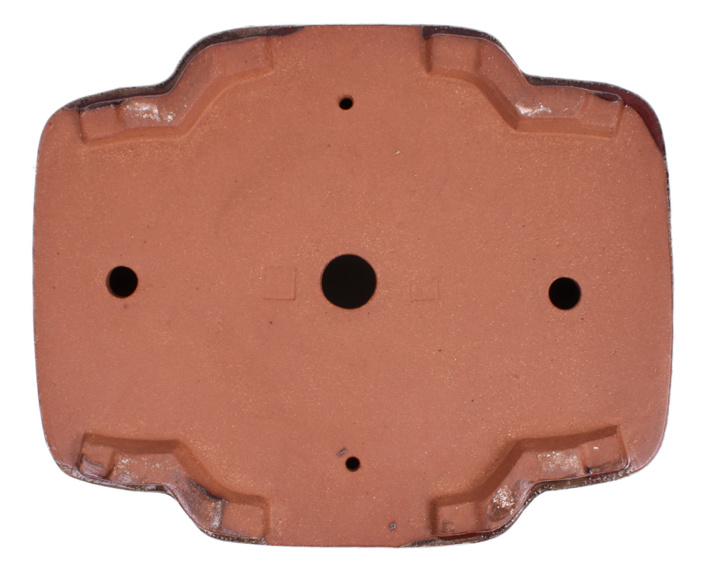 Preview: Bonsai - Schale oval 37 x 29.5 x 8.5 cm bordeaux frostfest 40227