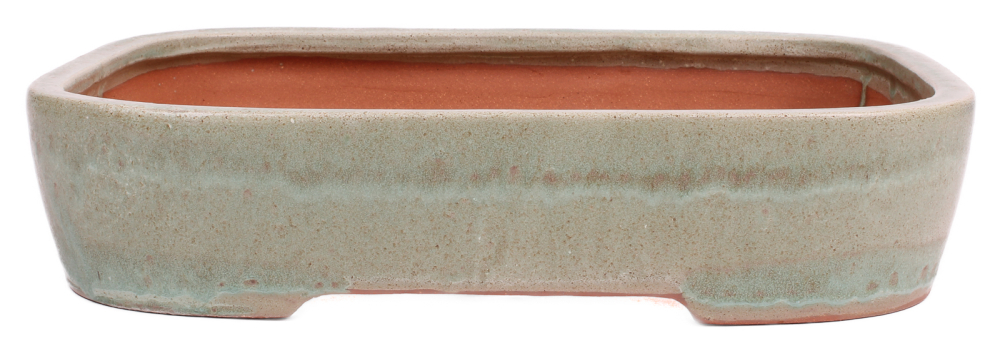 Bonsai - Schale eckig 37.5 x 29.5 x 8 cm mattgrün 40228