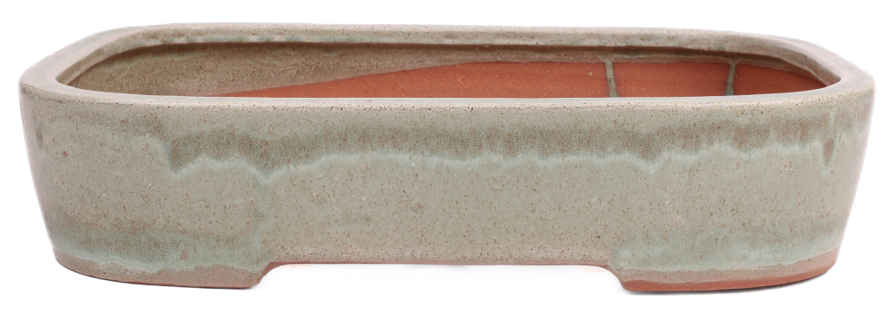 Preview: Bonsai - Schale eckig 37.5 x 29.5 x 8 cm mattgrün 40228