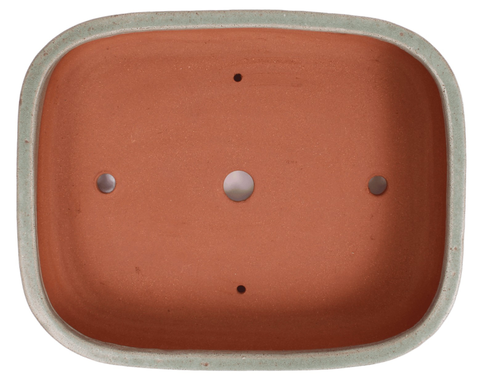 Preview: Bonsai - Schale eckig 37.5 x 29.5 x 8 cm mattgrün 40228