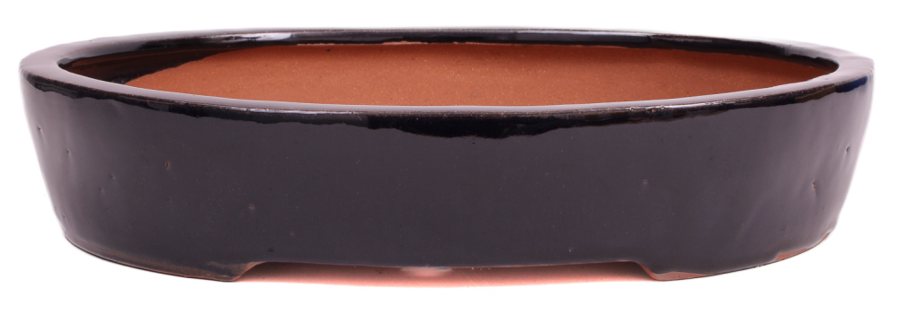 Bonsai - Schale oval 38 x 31.5 x 7.5 cm dunkelblau 40229