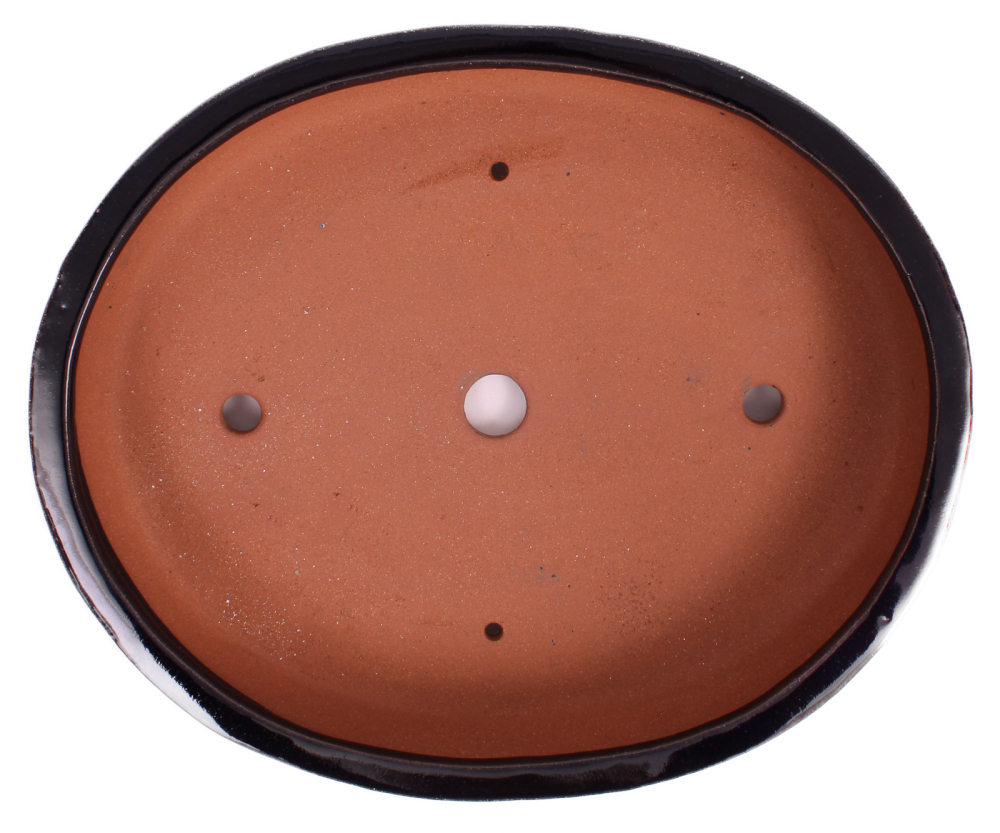 Preview: Bonsai - Schale oval 38 x 31.5 x 7.5 cm dunkelblau 40229