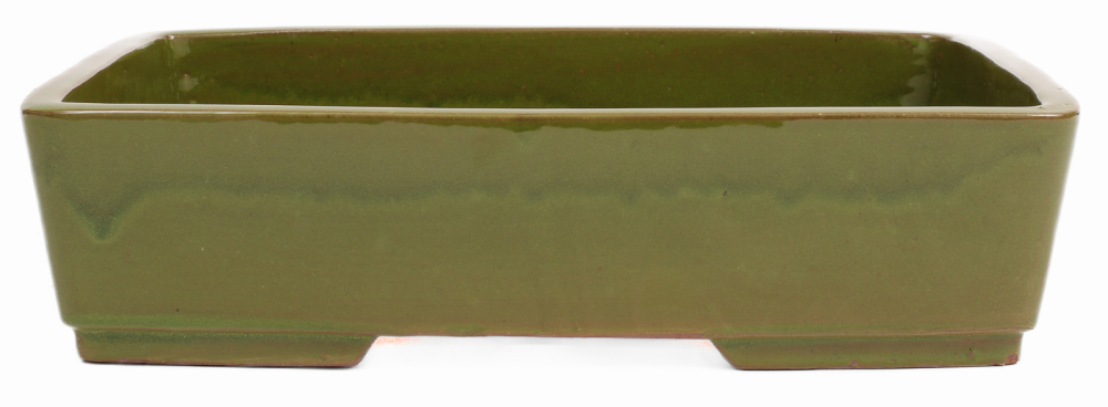 Bonsai - Schale eckig 36.5 x 27.5 x 9.5 cm grün 40230