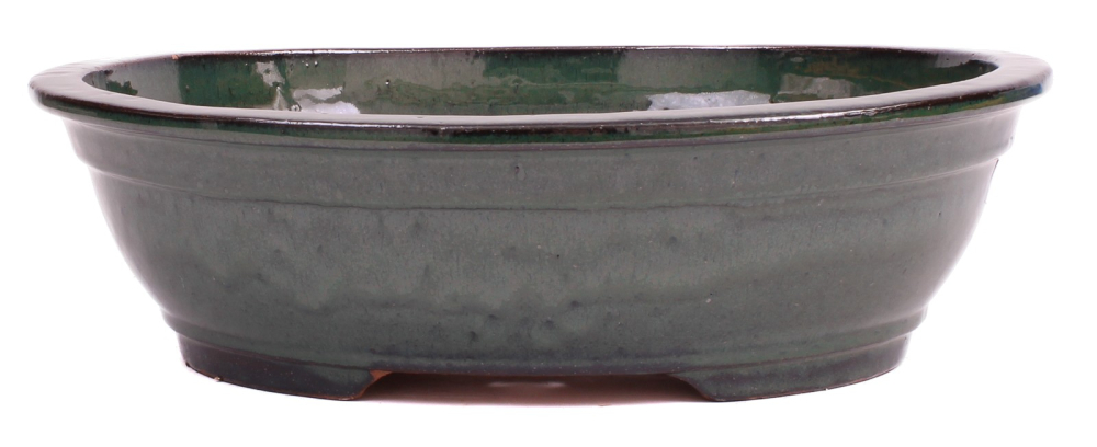 Bonsai - Schale oval 37 x 31.5 x 11 cm moosgrün 40233