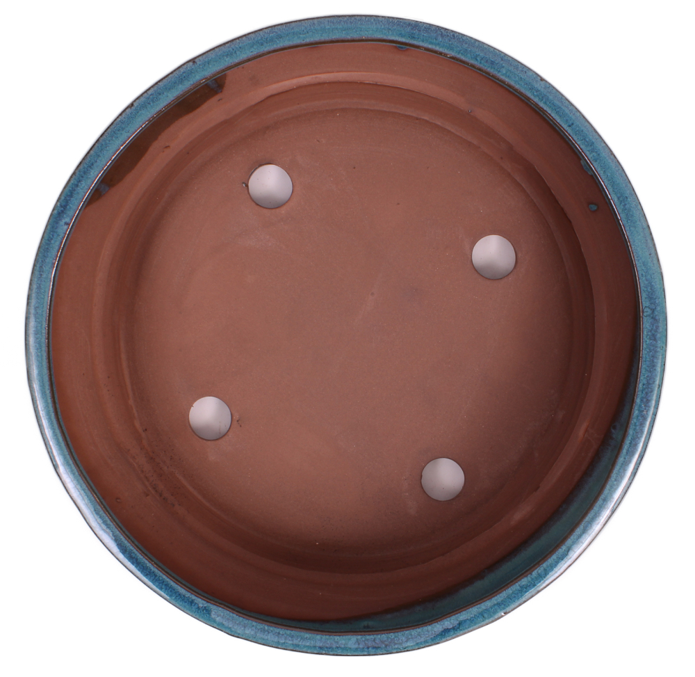 Preview: Bonsai - Schale rund 31 Ø x 9 cm grünblau  40241