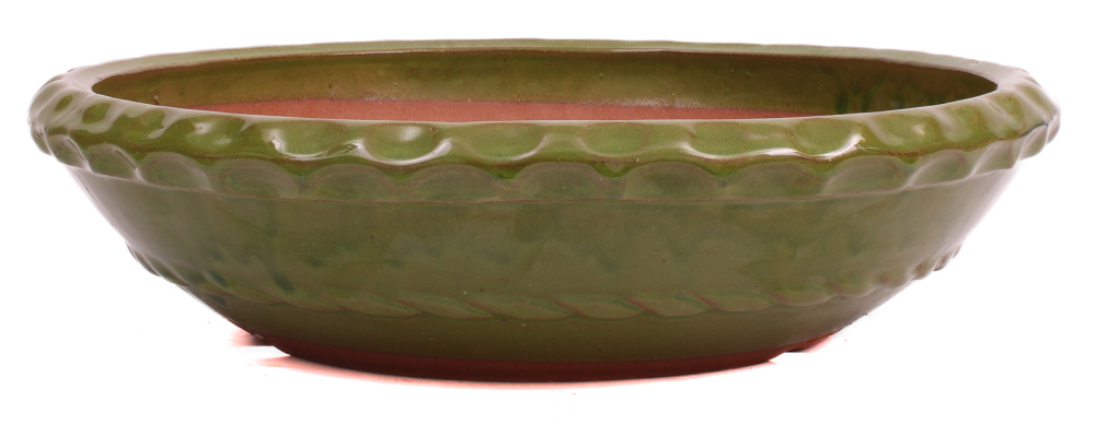 Bonsai - Schale rund 37 Ø x 10 cm grün  40243